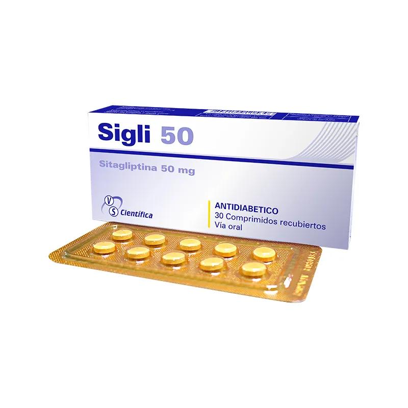 Sigli 50 Sitagliptina 50 mg - Cont. 30 comprimidos recubiertos