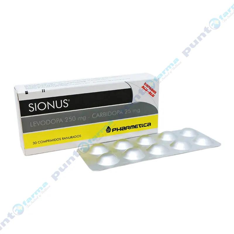 Sionus Levodopa 250 mg - Cont. 30 comprimidos ranurados