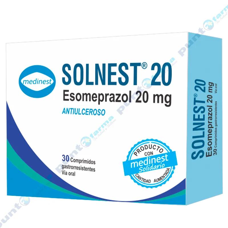 Solnest 20 Esomeprazol 20 mg - Cont. 30 comprimidos gastrorresistentes