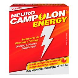 Suplemento de Vitaminas y Ginseng Neuro Campolon Energy - Cont. 12 Sobres