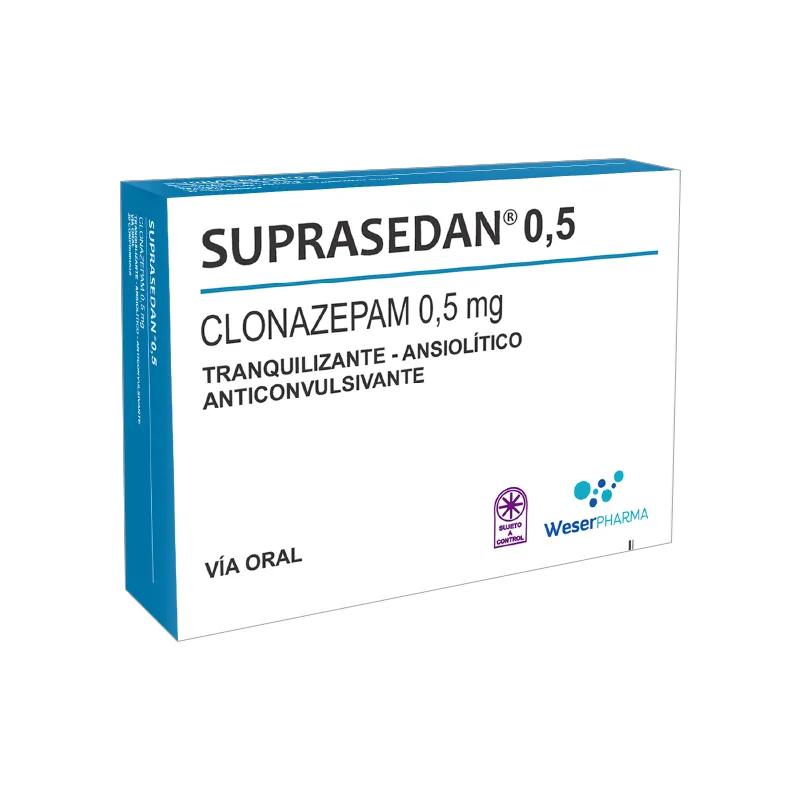 Suprasedan 0,5 Clonazepam 0,5 mg - Cont. 30 comprimidos