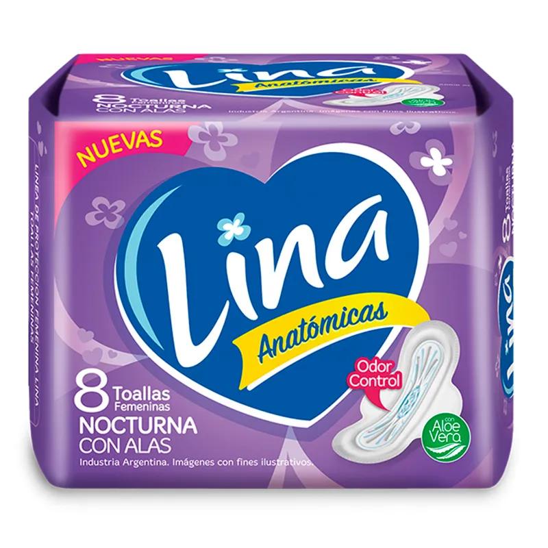 Toalla Femenina Lina Nocturna con Alas - 8 unidades