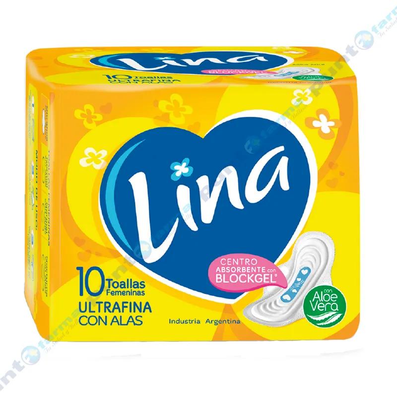 Toalla Femenina Lina Ultrafina - Cont. 10 unidades