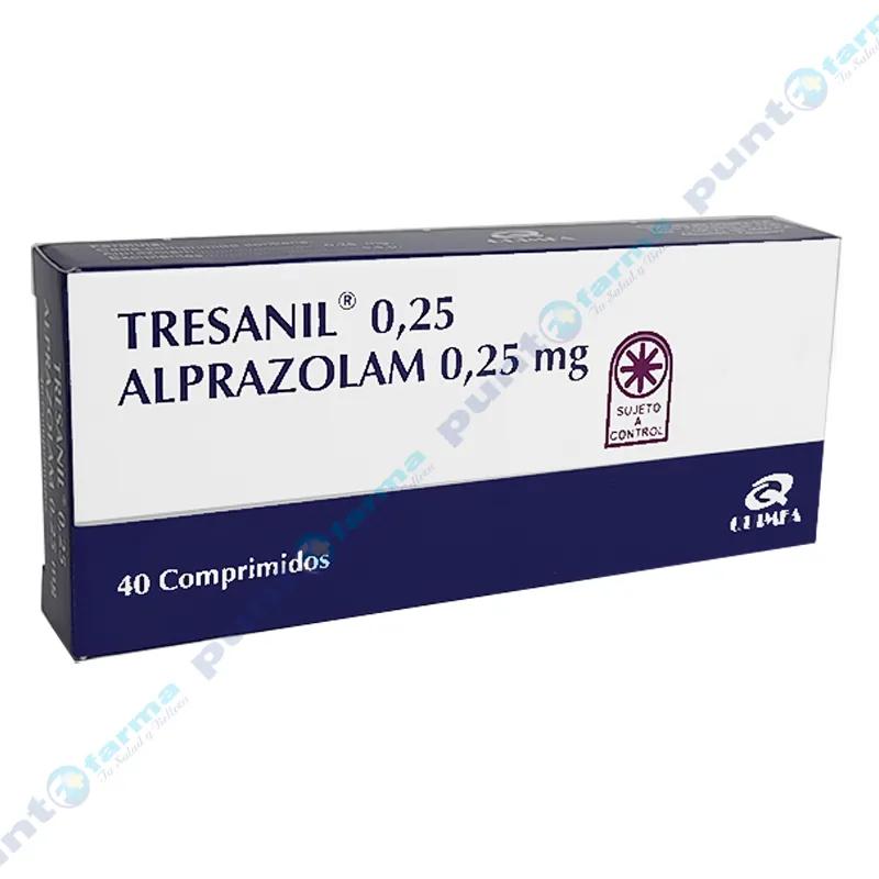 Tresanil 0,25 mg Alprazolam - Caja de 40 comprimidos