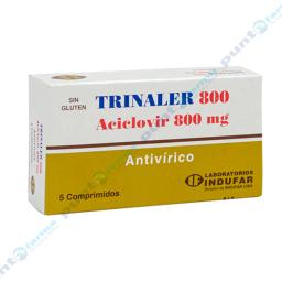 Trinaler 800 Aciclovir 800 mg - Cont. 5 Comprimidos.