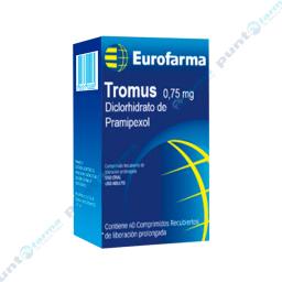 Tromus 0.750 mg Diclorhidrato de Pramipexol - Caja de 30 comprimidos