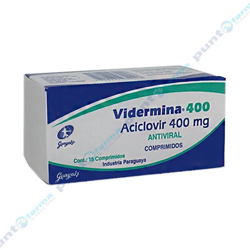Vidermina Aciclovir 400 mg - Caja de 15 comprimidos
