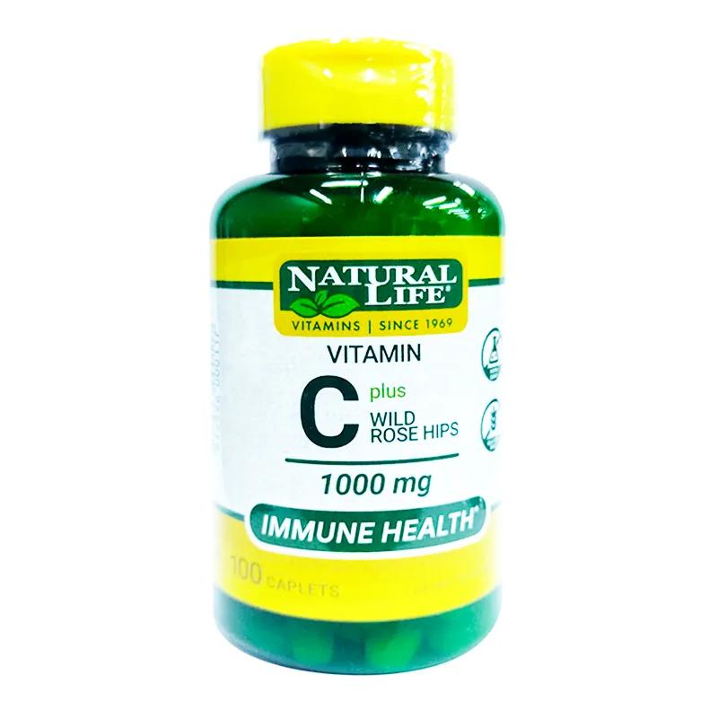 Vitamina C 1000 mg Natural Life - Cont 100 cápsulas