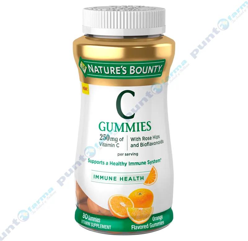 Vitamina C 250 mg Nature’s Bounty - Frasco de 80 unidades Gummies