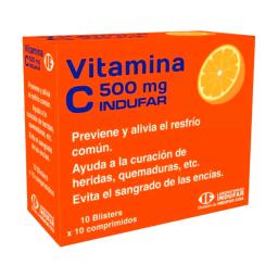 Vitamina C 500 mg - Contiene 10 Blister de 10 Comprimidos