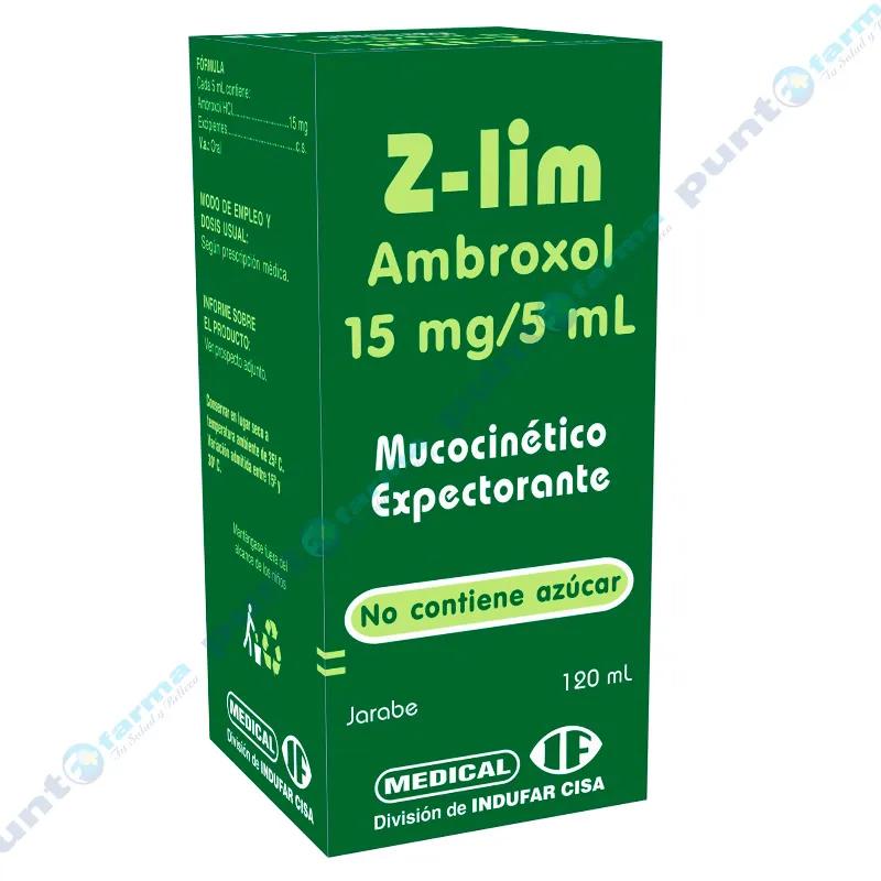 Z-lim Ambroxol 15 mg - Jarabe de 120 ml.