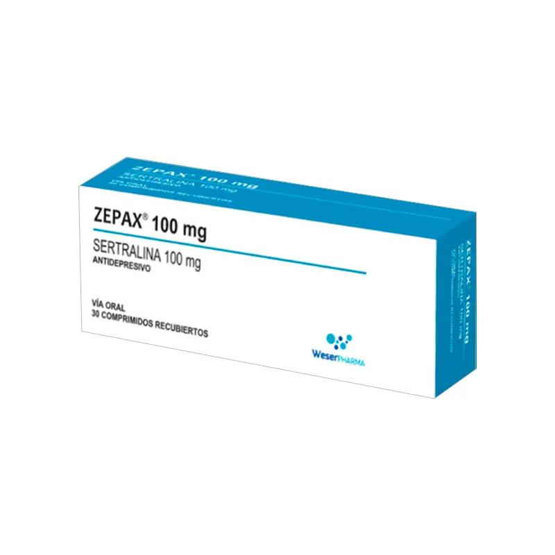 Zepax Sertralina 100 mg - Cont. 30 comprimidos recubiertos