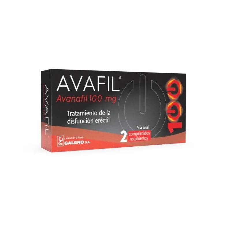 Avafil Avanafil 100 mg - Cont. 2 Comprimidos Recubiertos
