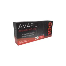 Avafil Avanafil 100 mg - Cont. 20 Comprimidos Recubiertos