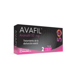 Avafil Avanafil 50 mg - Cont. 2 Comprimidos Recubiertos