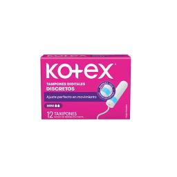 Tampones Digitales Mini Kotex - Contiene 12 unidades