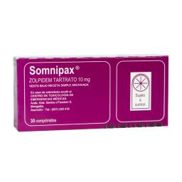 Somnipax Zolpidem Tartrato 10 mg - Cont. 30 Comprimidos