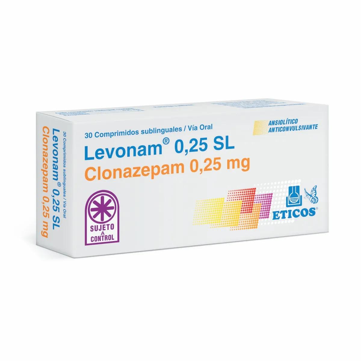 Levonam 0,25 Clonazepam 0,25 mg - Cont. 30 Comprimidos Sublinguales