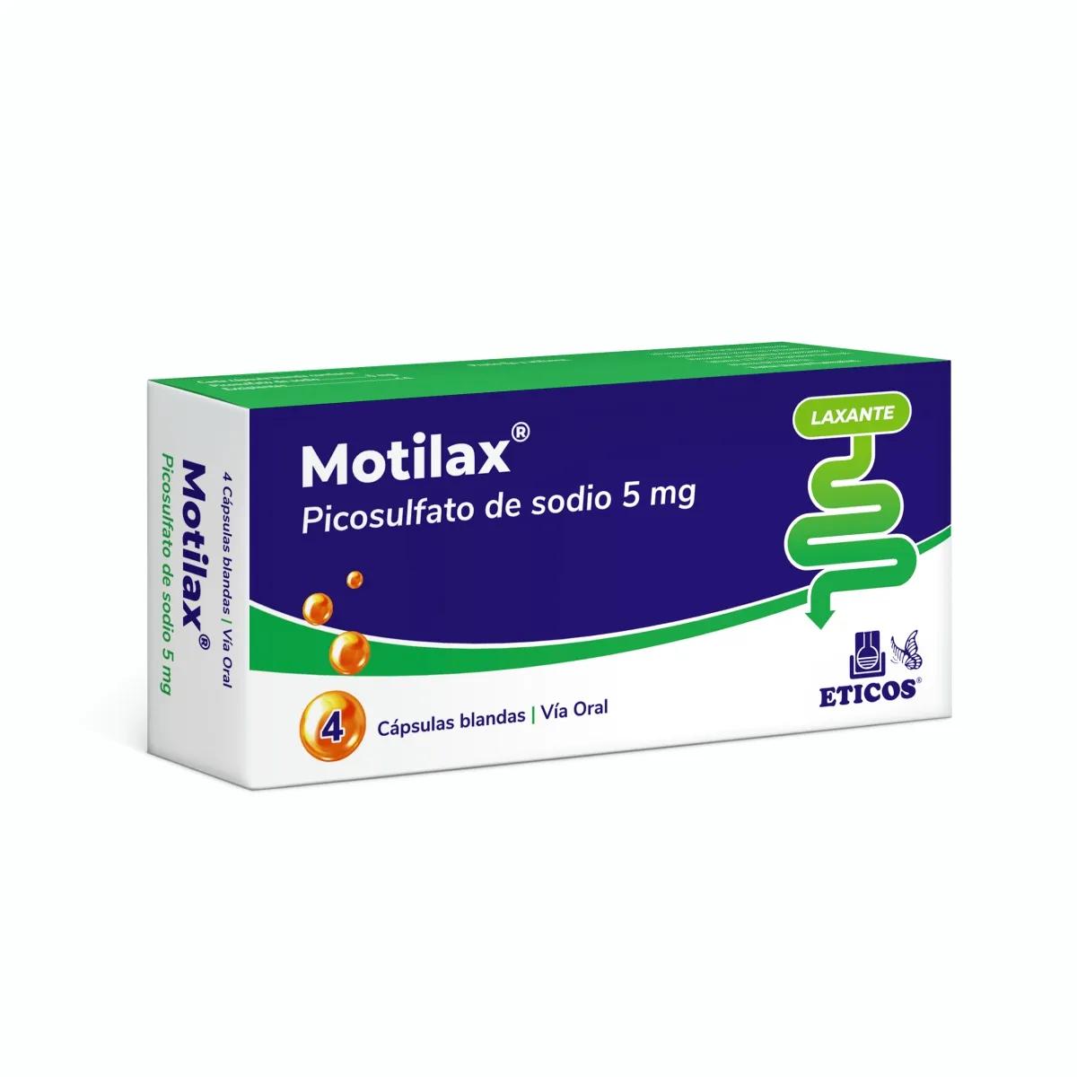 Motilax Picosulfato de Sodio 5 mg - Cont. 4 Capsulas Blandas