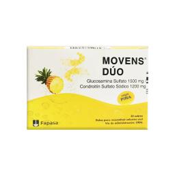 Movens Duo Glucosamina Sulfato 1500 mg  Sabor Piña - Cont. 30 Sobres