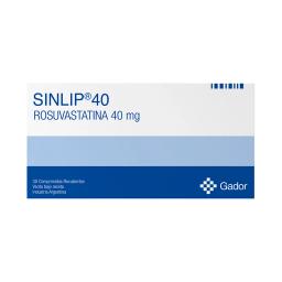 Sinlip Rosuvastatina 40 mg - Cont. 30 Comprimidos