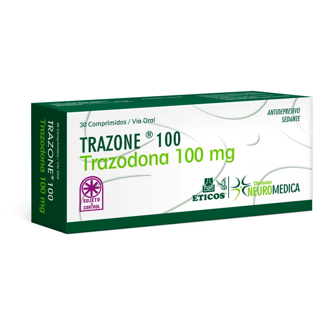 Trazone Trazodona 100 mg - Cont. 30 Comprimidos.