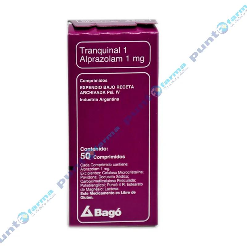 Tranquinal 1 Alprazolam 1 mg - Caja de 50 Comprimidos