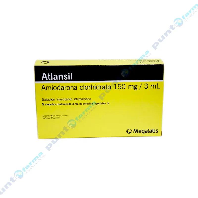 Atlansil Amiodarona Clorhidrato 150 mg - Caja de 5 Ampollas