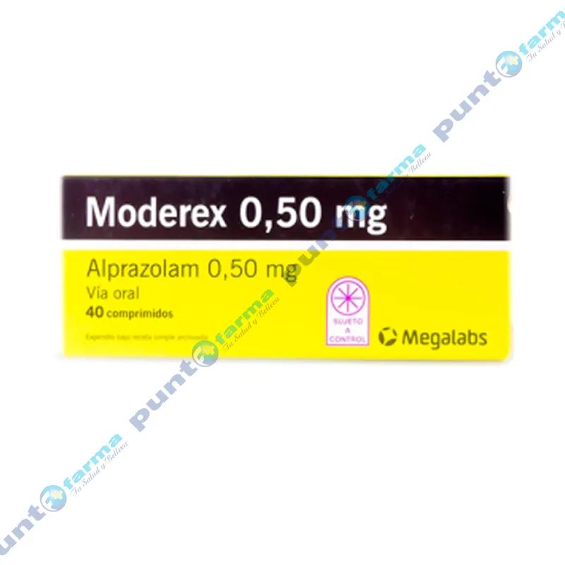 Moderex 0,50 mg Alprazolam 0,50 mg - Caja de 40 Comprimidos