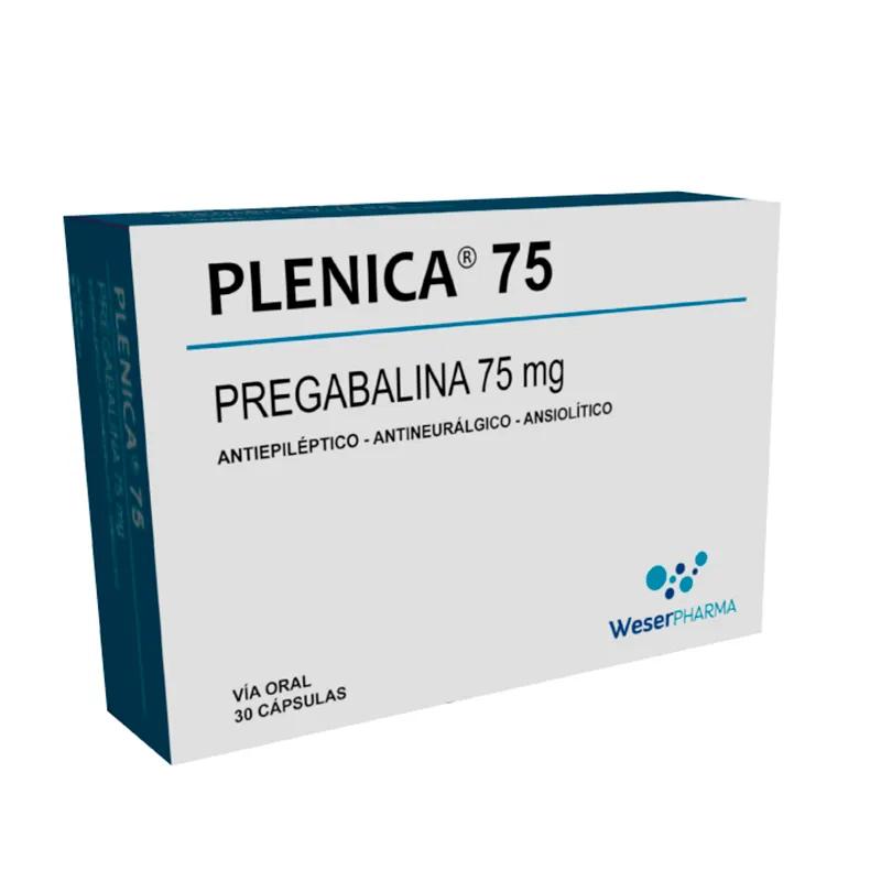 Plenica 75 Pregabalina 75 mg - Caja de 30 Cápsulas
