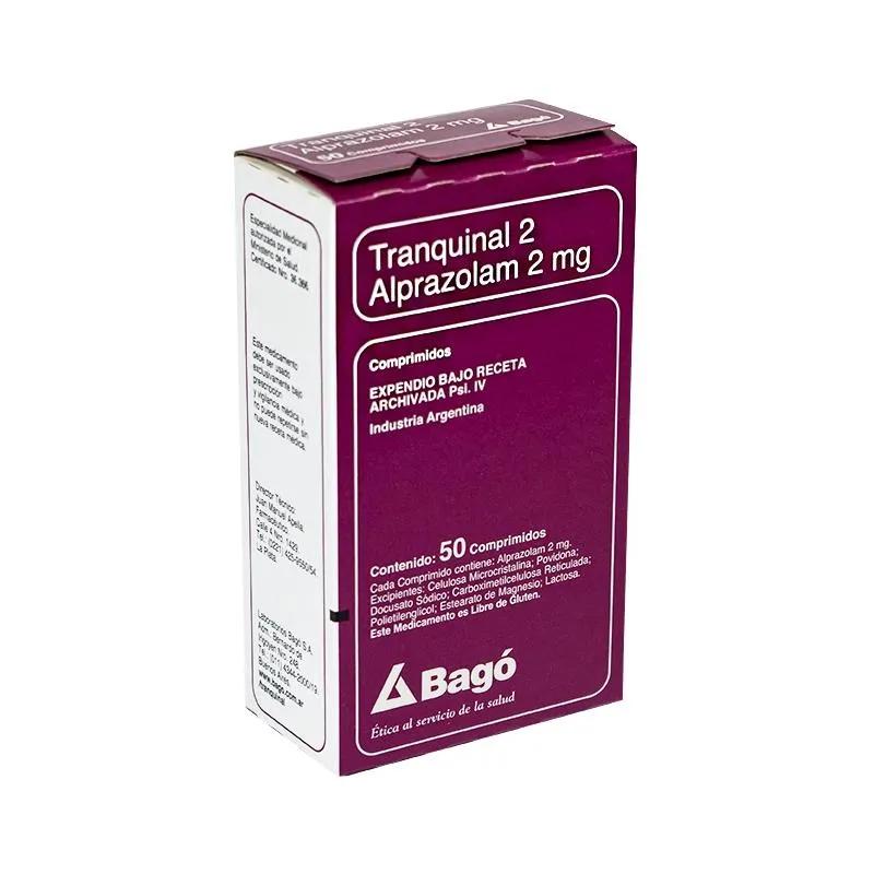 Tranquinal 2 Alprazolam 2 mg - Cont. 50 Comprimidos.