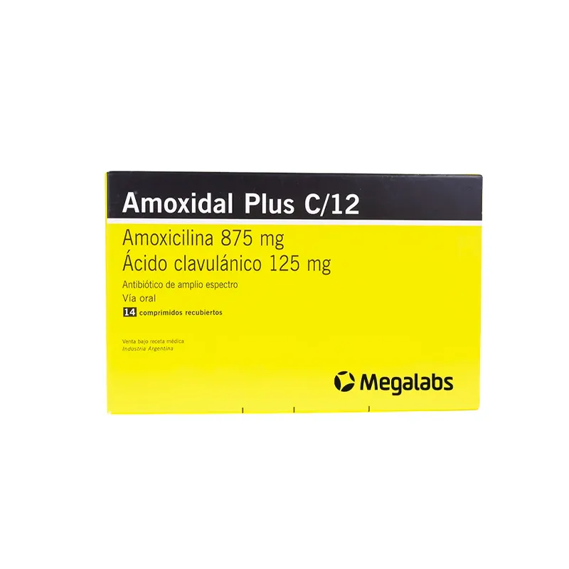 Amoxidal Plus c/12 amoxicilina 875mg - Caja de 14 comprimidos