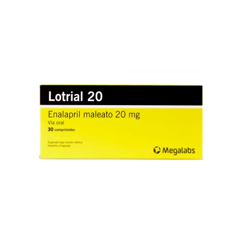 Lotrial 20 Enalapril Maleato 20 mg  - Caja de 30 comprimidos