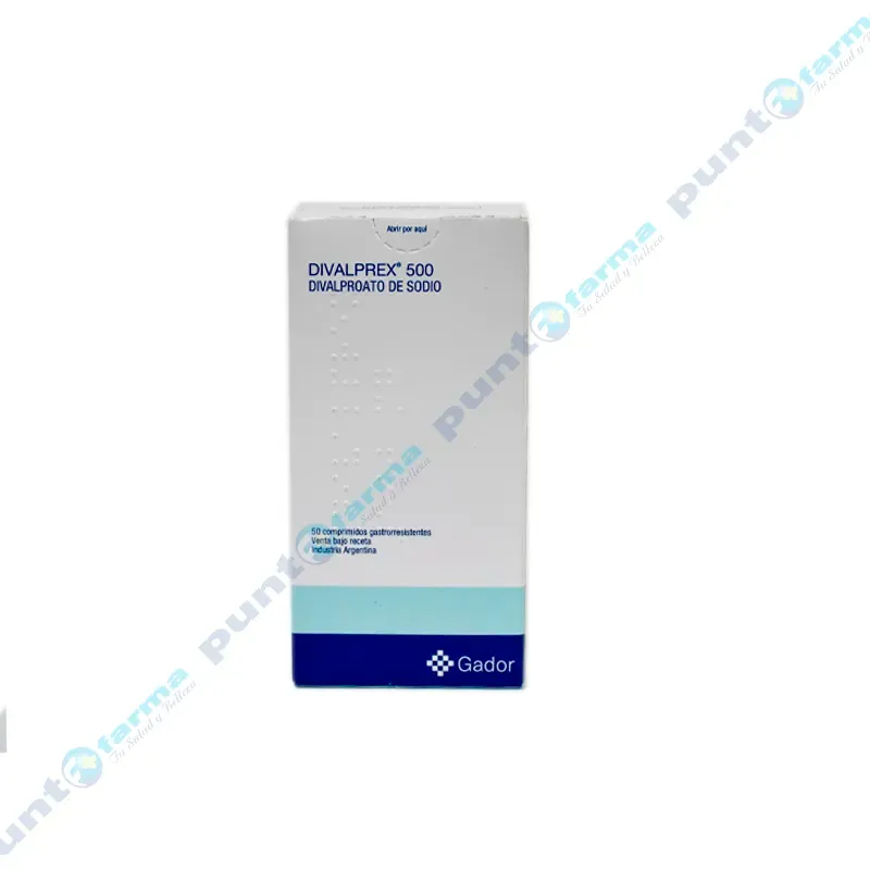Divalprex Divalproato 500 mg - Cont. 50 Comprimidos Gastrorresistentes