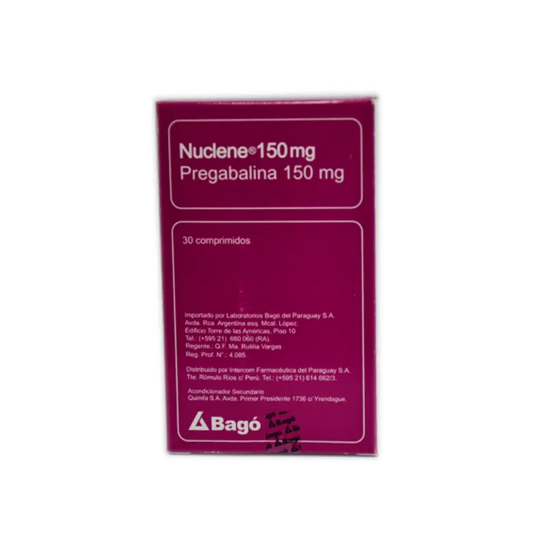 Nuclene Pregabalina 150 mg - Cont. 30 Comprimidos