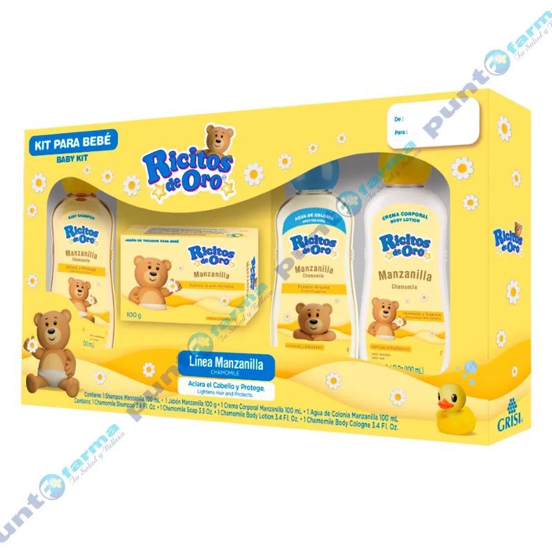 Kit de Baño Para Bebe Ricitos de Oro Grisi