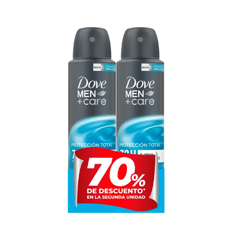 Pack Antritranspirante Cuidado Total Dove Men - 90 mL