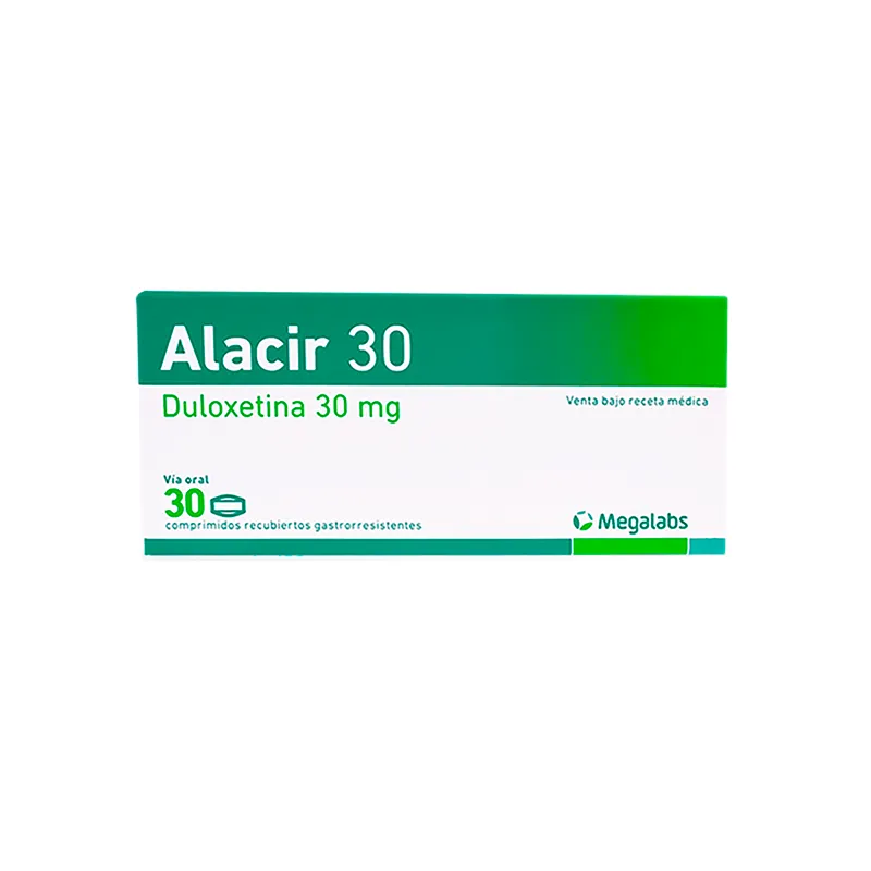 Alacir Duloxetina 30 mg - Caja de 30 comprimidos recubiertos gastrorresistentes