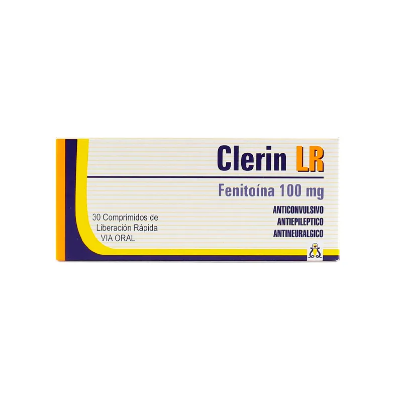 Clerin LR Fenitoína 100 mg - Caja de 30 Comprimidos