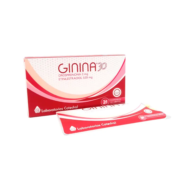 Ginina Drospirenona 3 mg - Caja de  21 comprimidos recubiertos