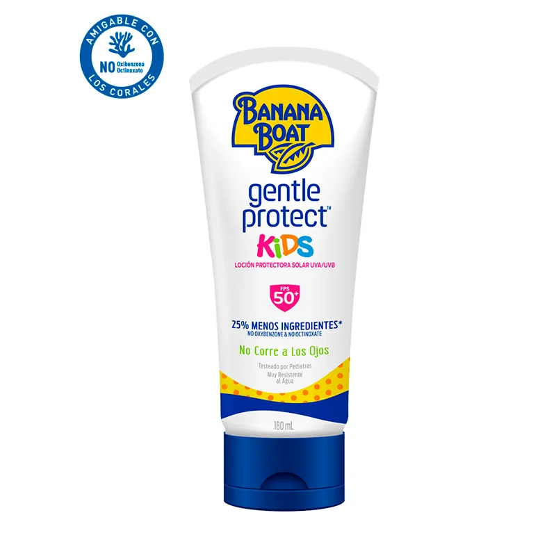 Loción Protectora Solar Gentle Prot Kids SPF50+ Banana Boat - 180mL