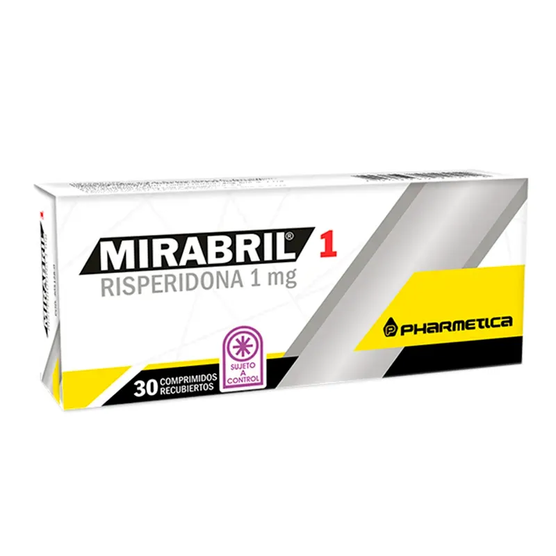 Mirabril 1 Risperidona 1 mg - Caja de 30 comprimidos recubiertos