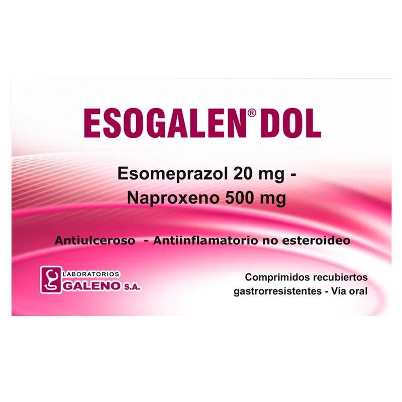 Esogalen Dol Esomeprazol 20mg Naproxeno 500mg - Cont. 10 Comprimidos.