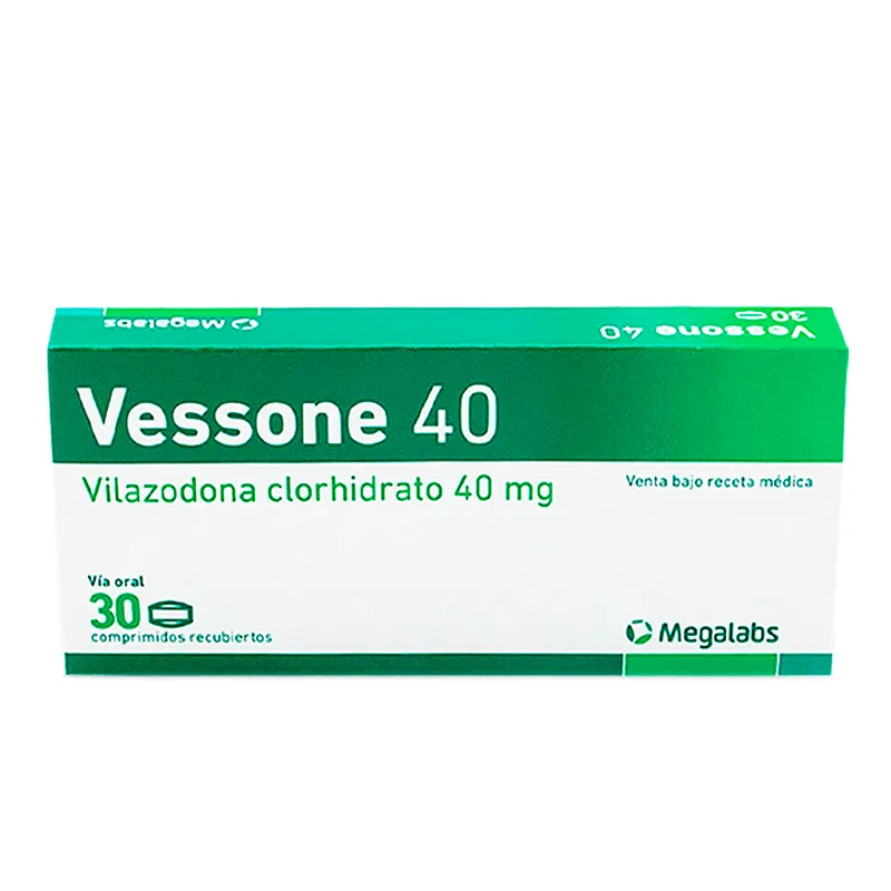 Vessone 40 Vilazodona clorhidrato 40 mg - Cont. 30 comprimidos recubiertos