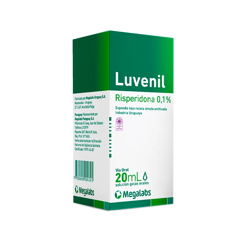 Luvenil Risperidona 0, 1 % – Solución Gotas Orales 20 mL