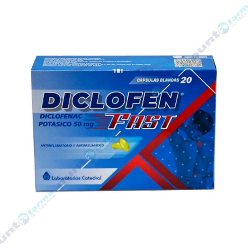 Diclofen Fast Diclofenac Potasico 50 mg - Cont. 20 Capsulas Blandas