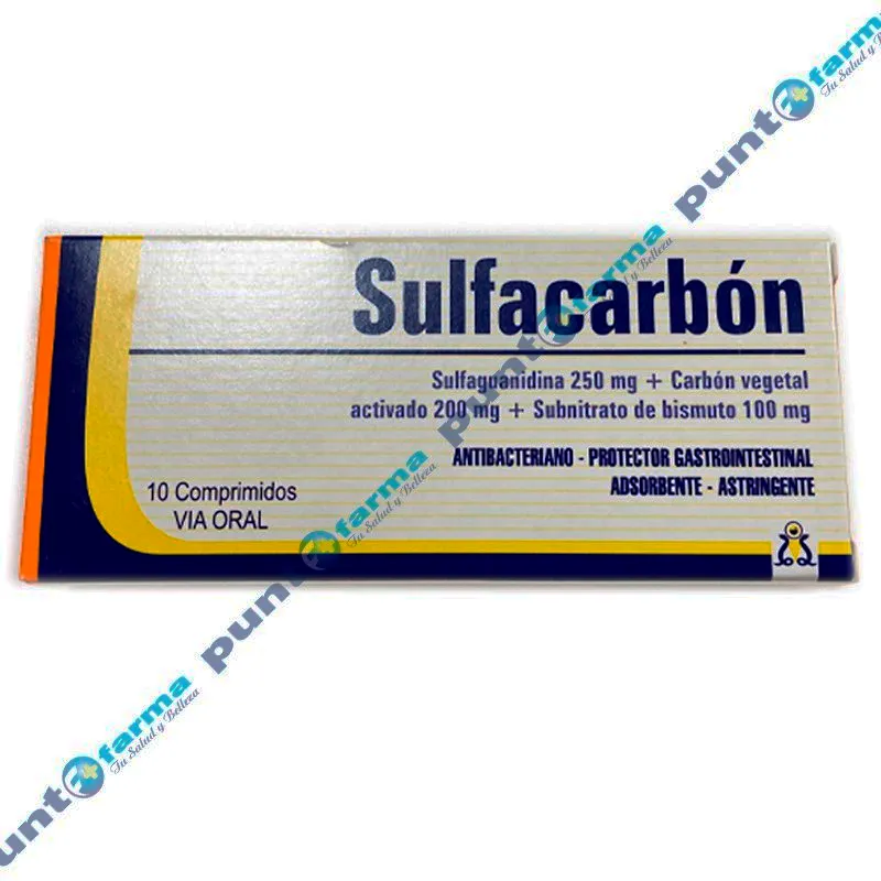 Sulfacarbon Sulfaguanidina 250 mg - Cont. 10 Comprimidos
