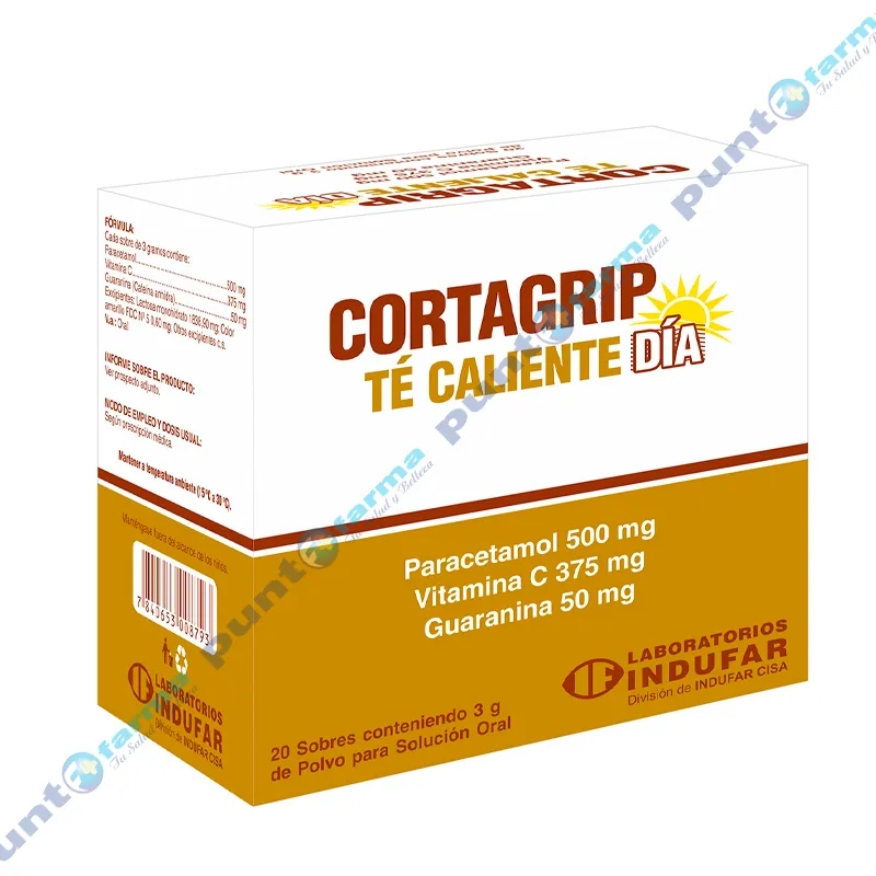 Cortagrip Té Caliente Dia Paracetamol 500 mg - Cont. 20 Sobres