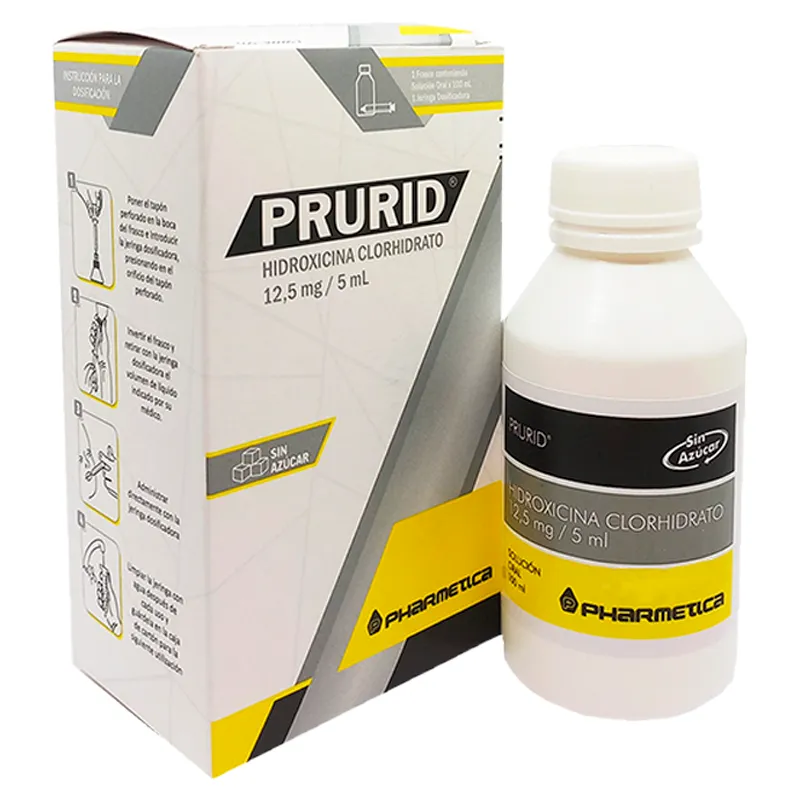 Prurid Hidroxicina Clorhidrato 12,5 mg - 100 mL + 1 jeringa dosificadora