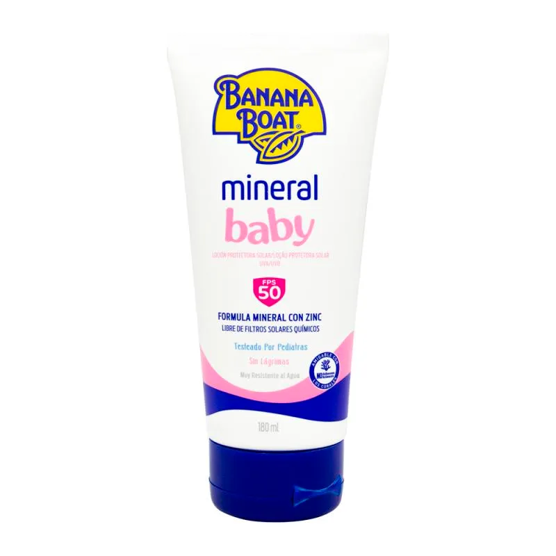 Loción Protectora Mineral Baby 50 FPS Banana Boat - 180mL